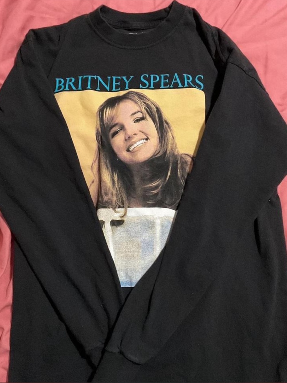 Britney Spears Black Graphic Long Sleeve Tee